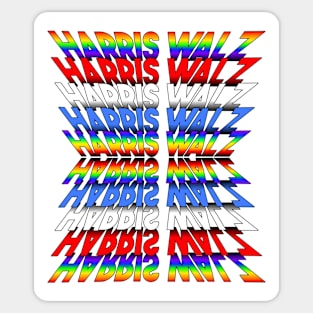 HARRIS WALZ 2024 fun repeating reflecting design Sticker